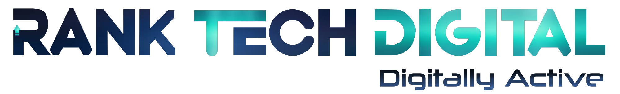 logo rank tech digital blue